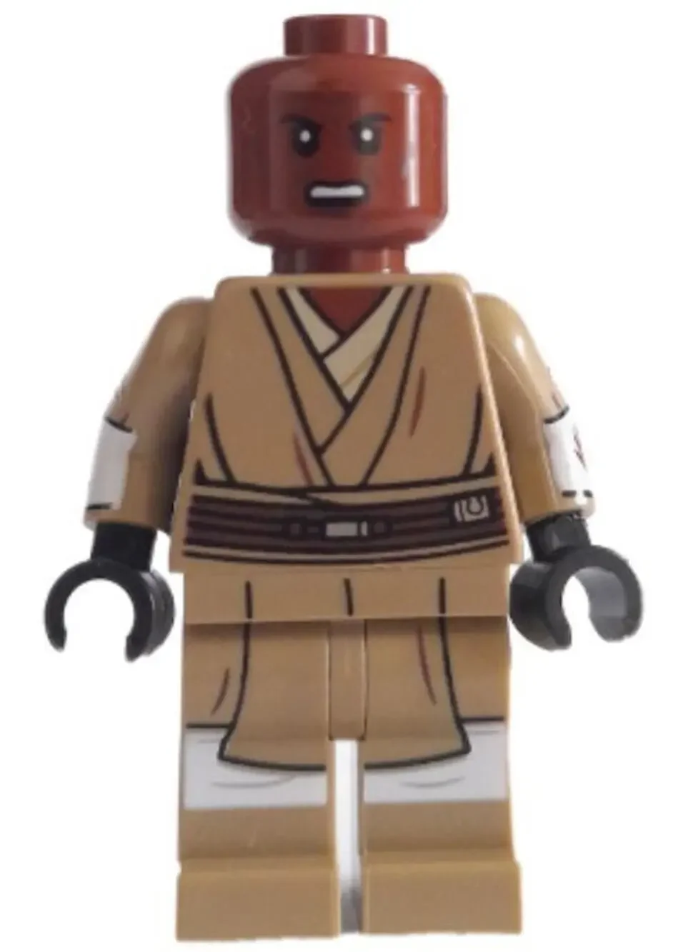 LEGO® Minifig sw1205 - Mace Windu (Dark Tan Legs, Open Mouth, Printed Arms)